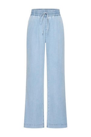 high waist wide leg jeans light blue denim