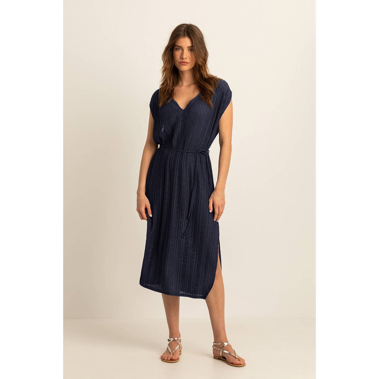 Expresso midi jurk donkerblauw