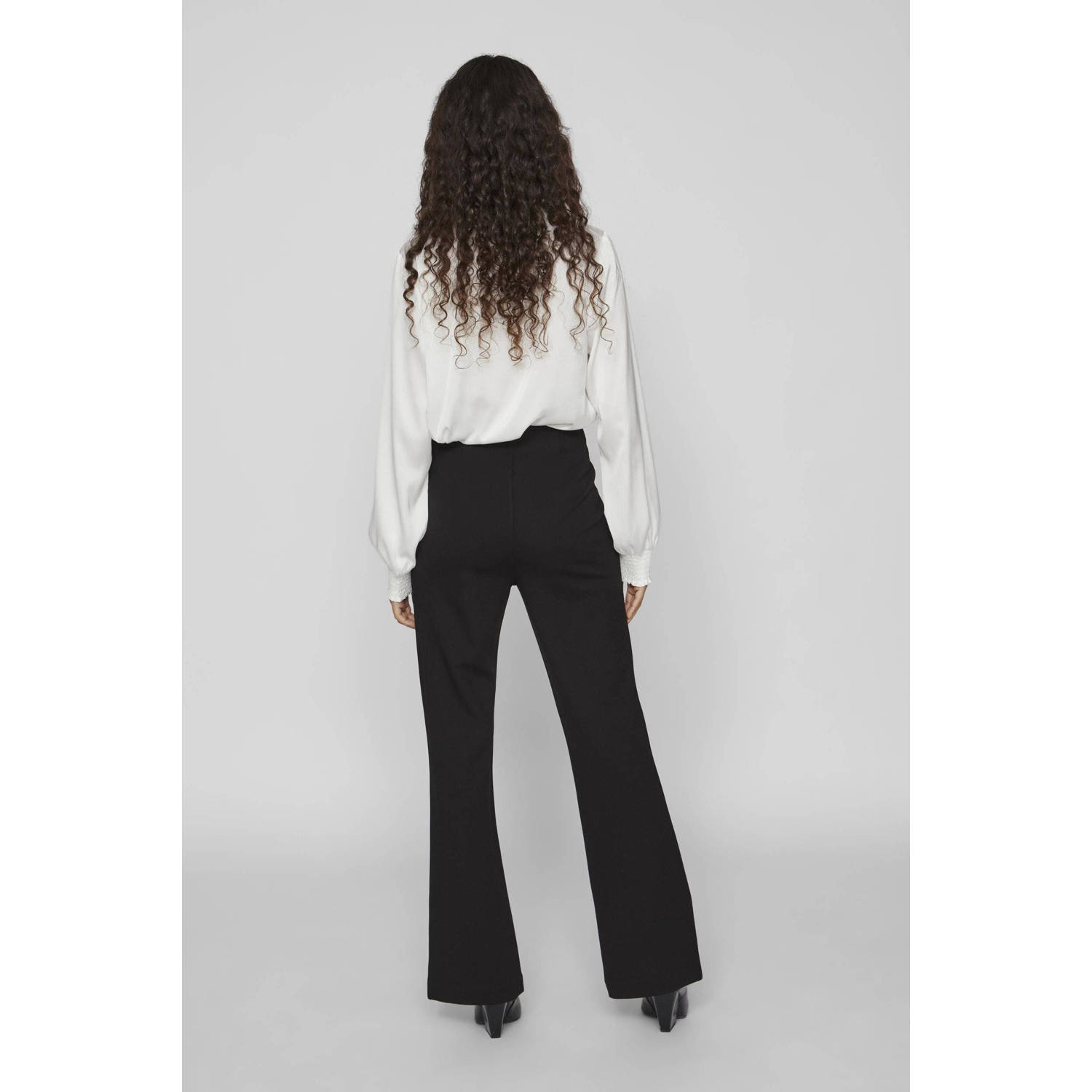 VILA high waist regular fit pantalon VIBILLIE rood