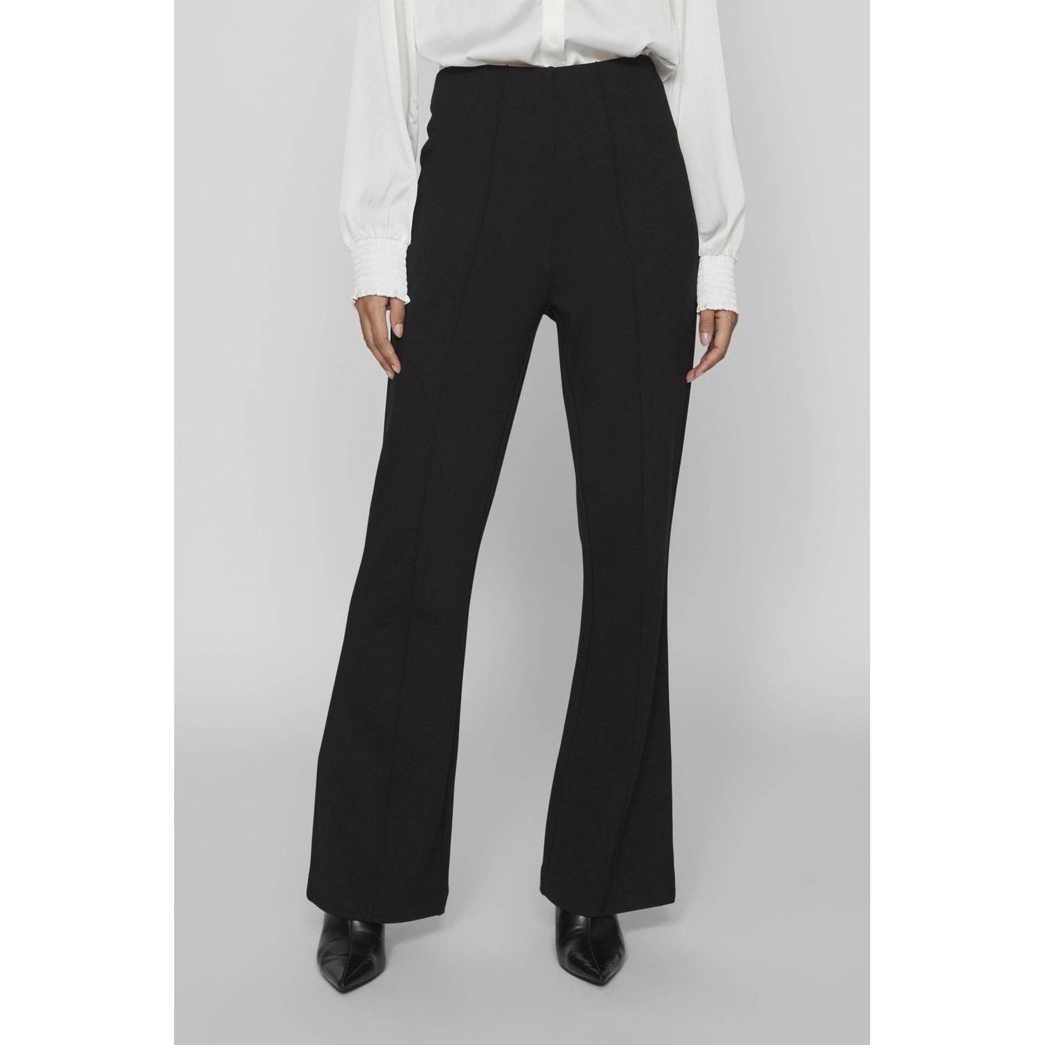 VILA high waist regular fit pantalon VIBILLIE rood
