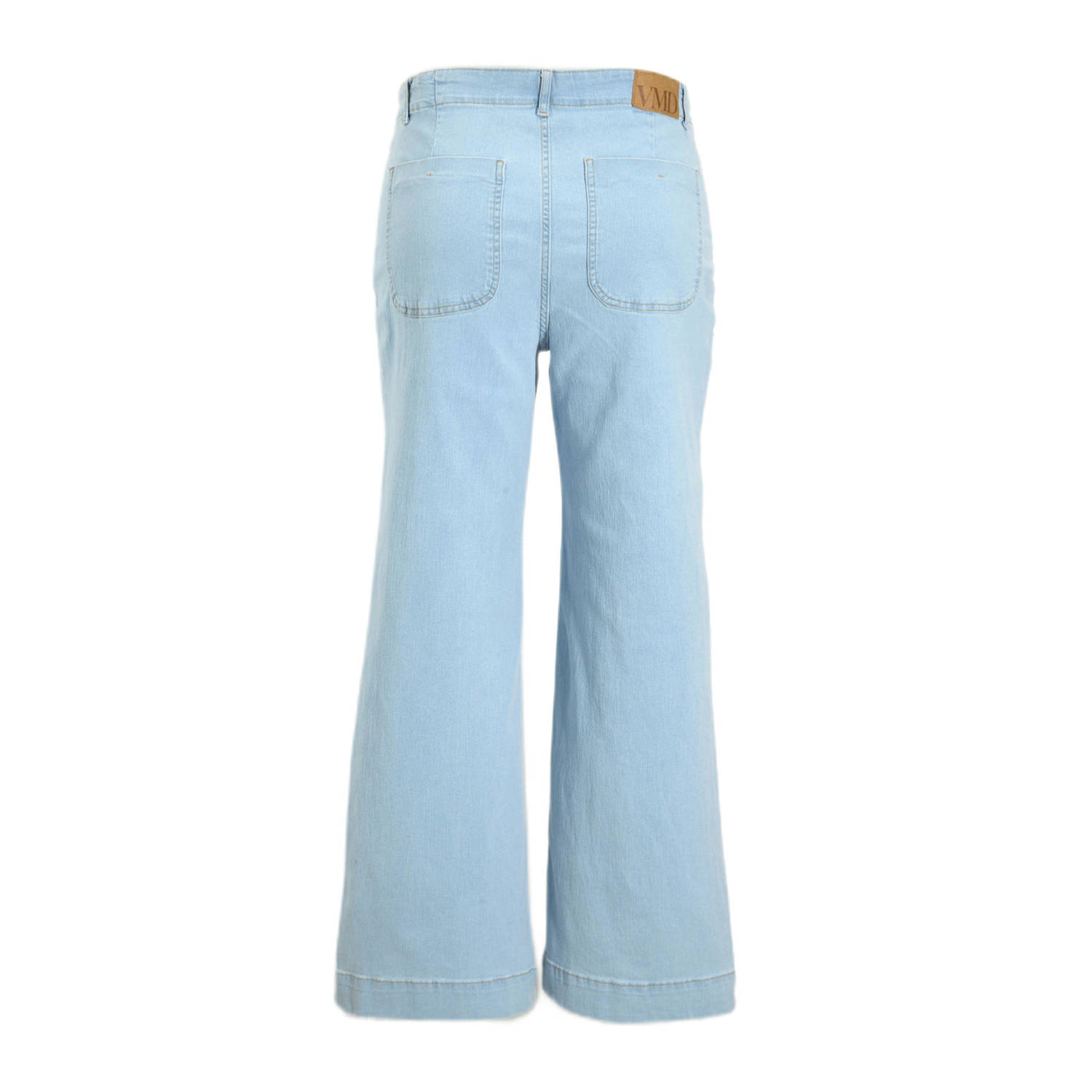 VERO MODA CURVE high waist wide leg jeans light blue denim