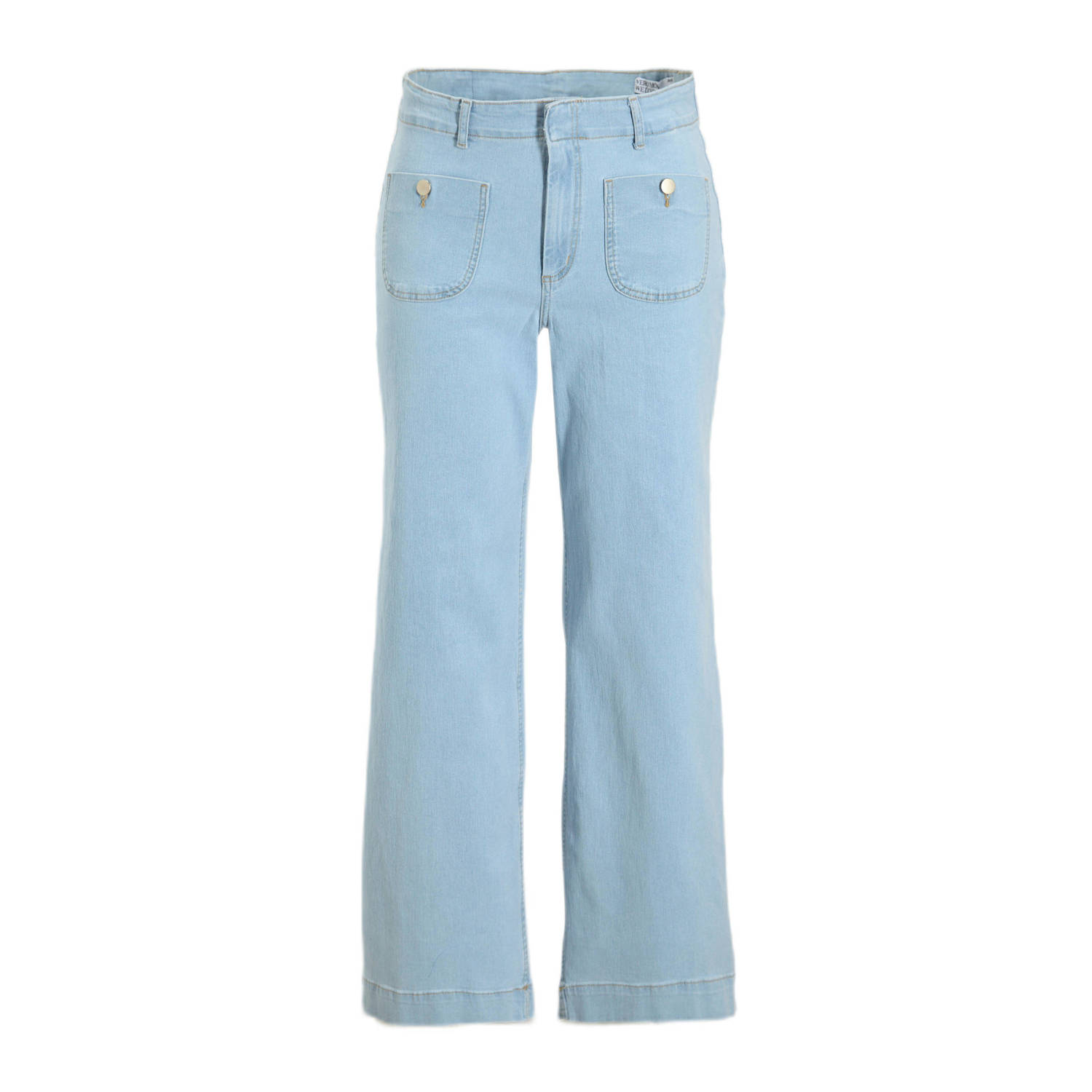 VERO MODA CURVE high waist wide leg jeans light blue denim