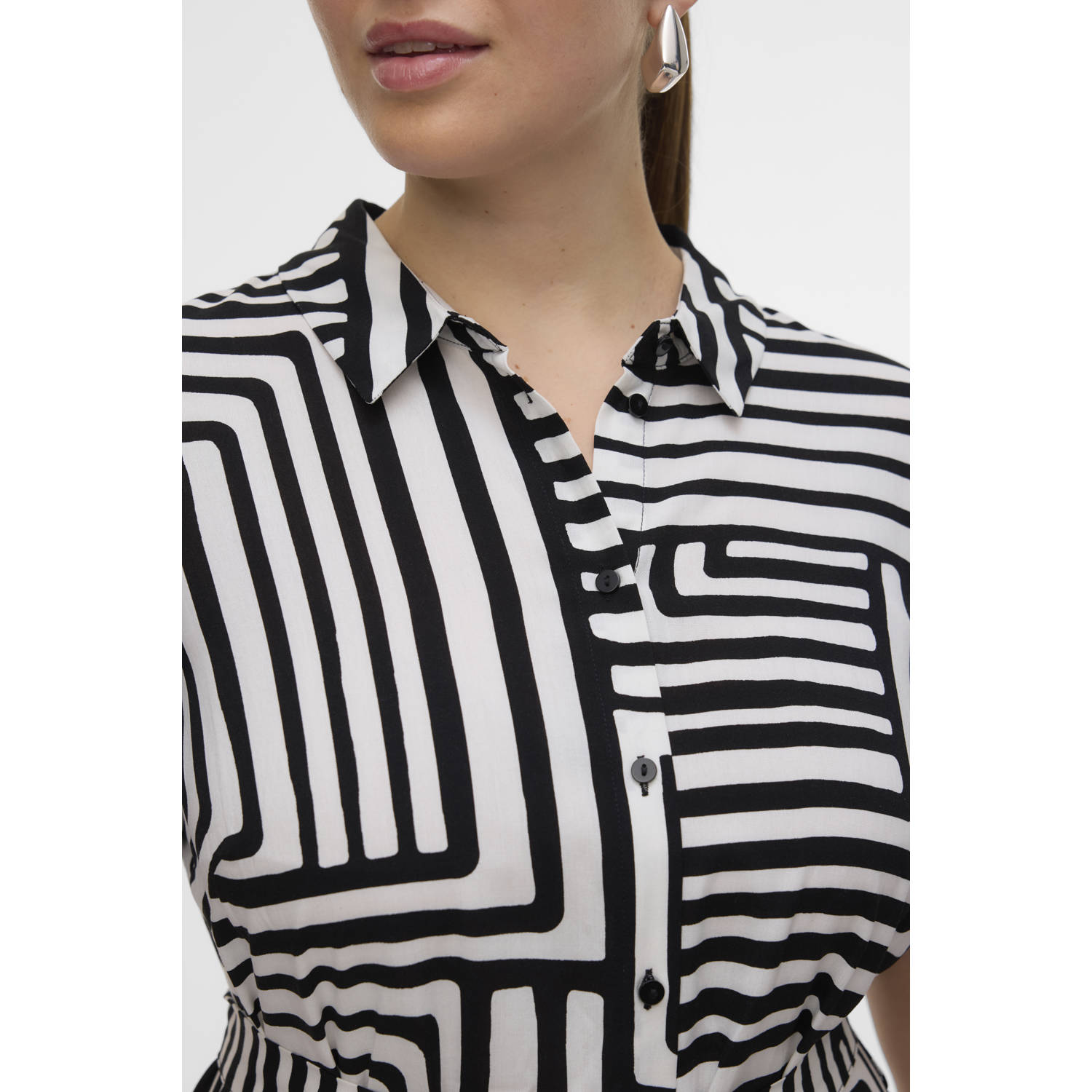 VERO MODA CURVE blousejurk zwart