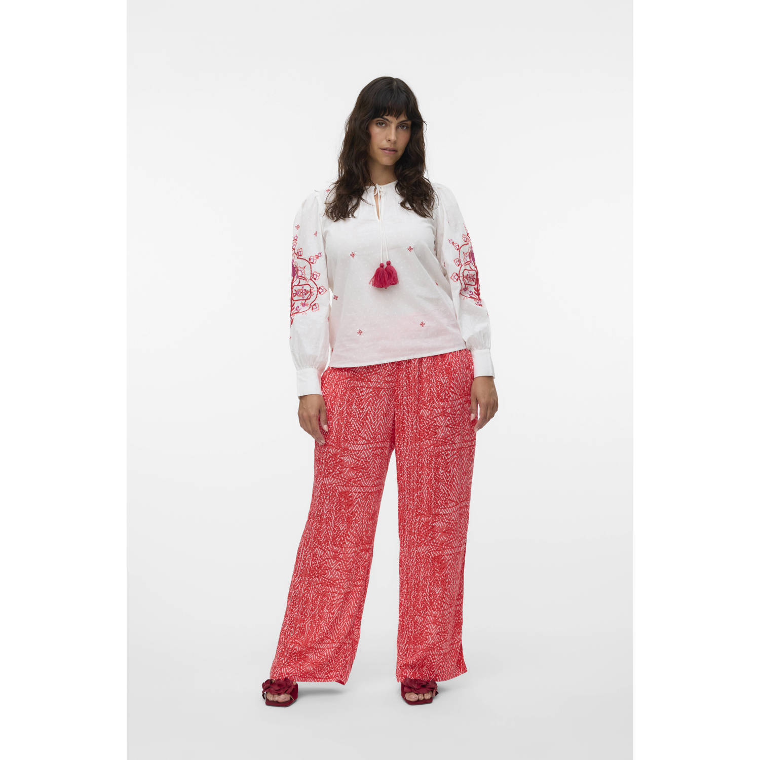 VERO MODA CURVE blousetop wit