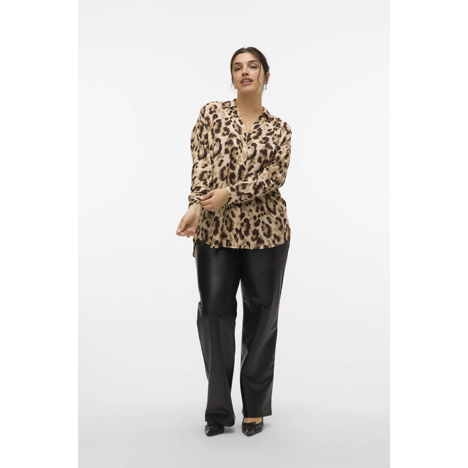 VERO MODA CURVE blouse bruin