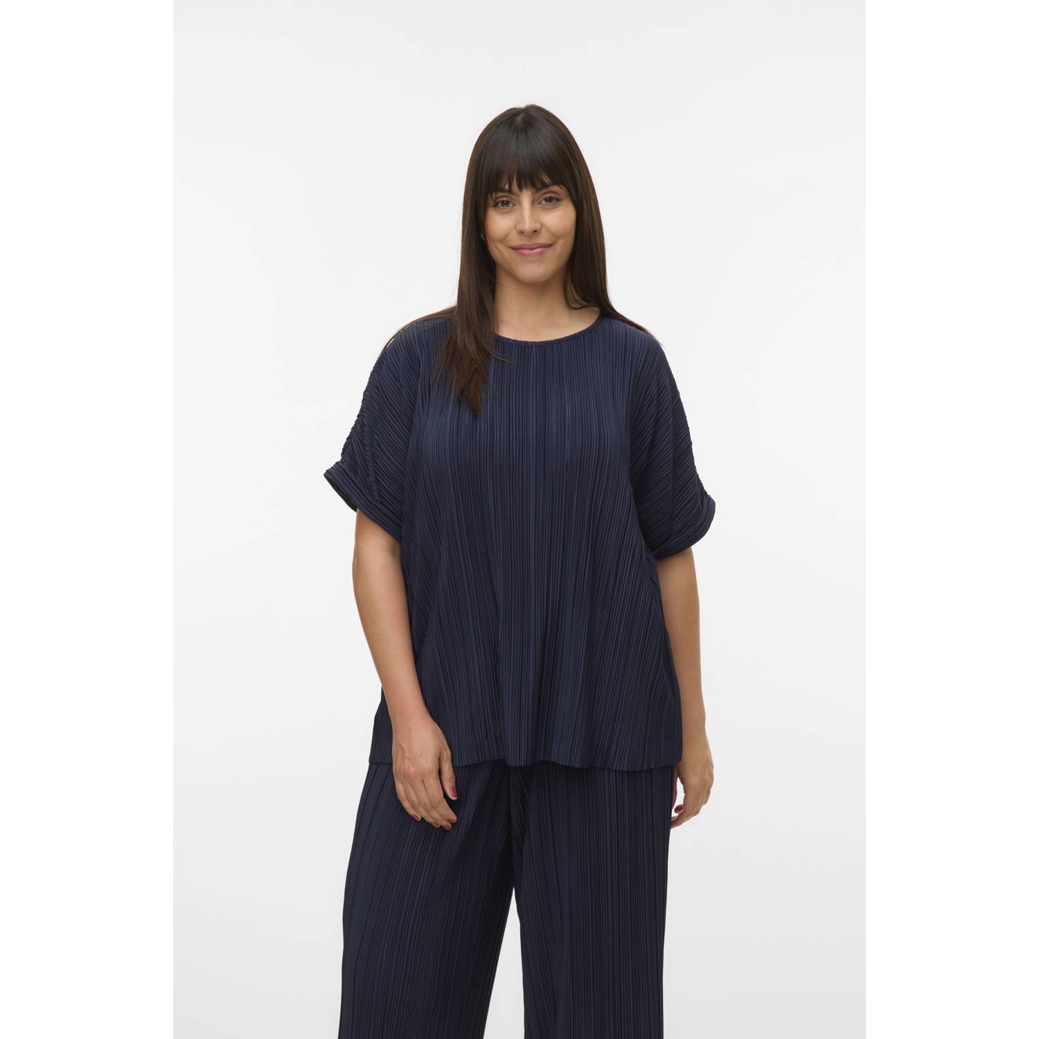VERO MODA CURVE top donkerblauw
