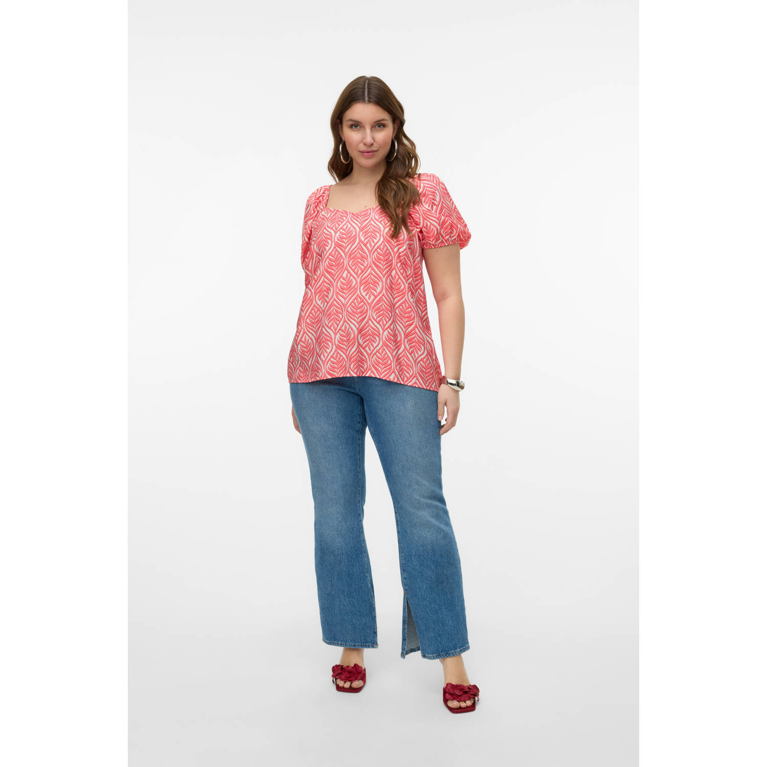 VERO MODA CURVE top roze