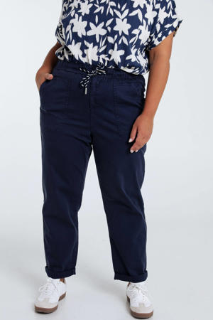 straight regular waist casual broek marine