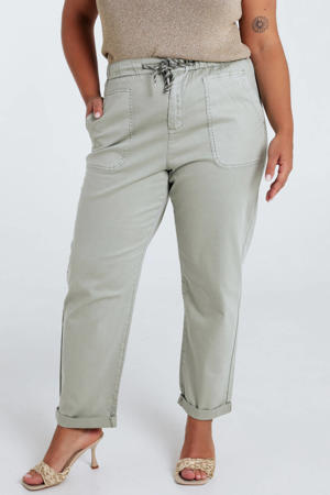 straight regular waist casual broek kaki