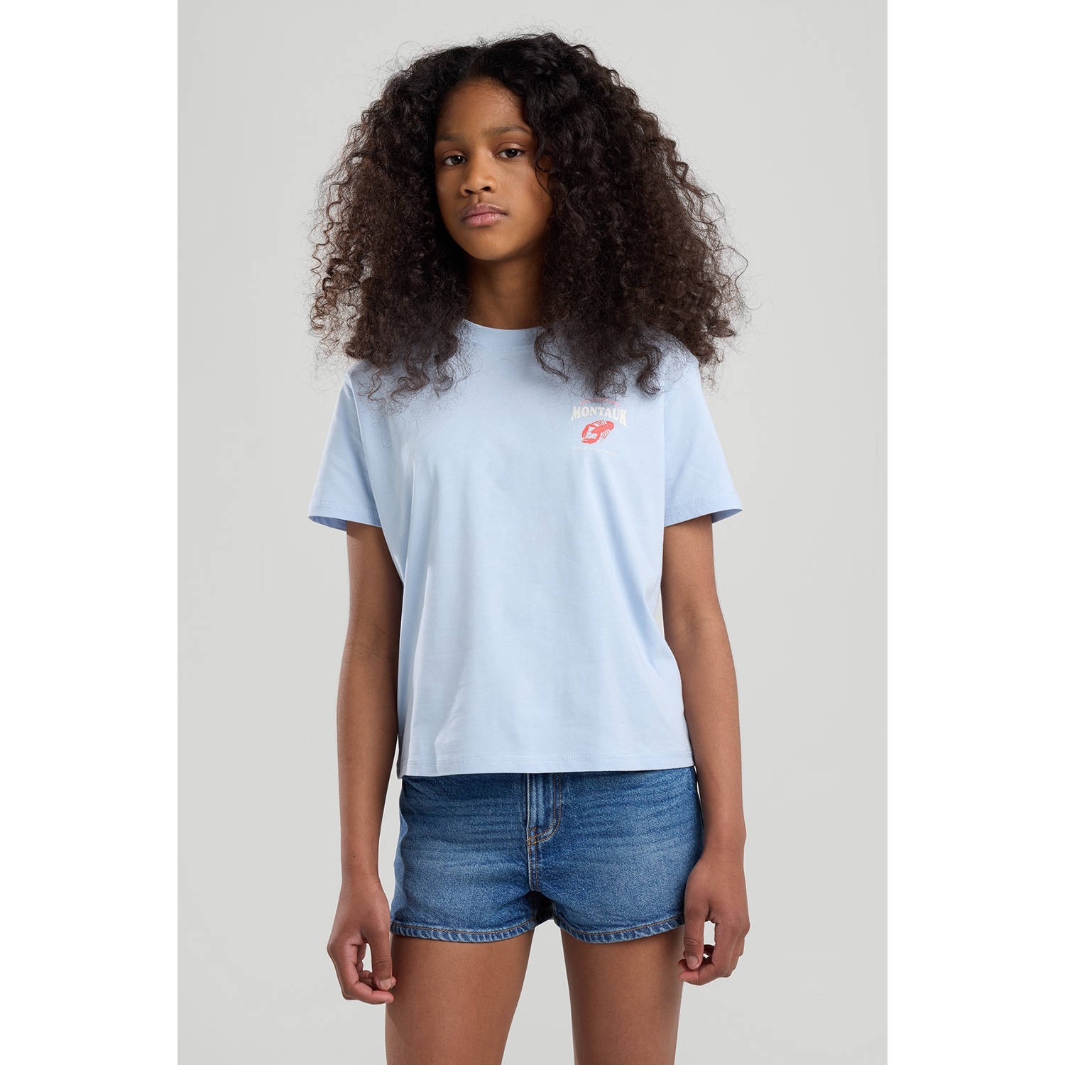 America Today t-shirt lichtblauw
