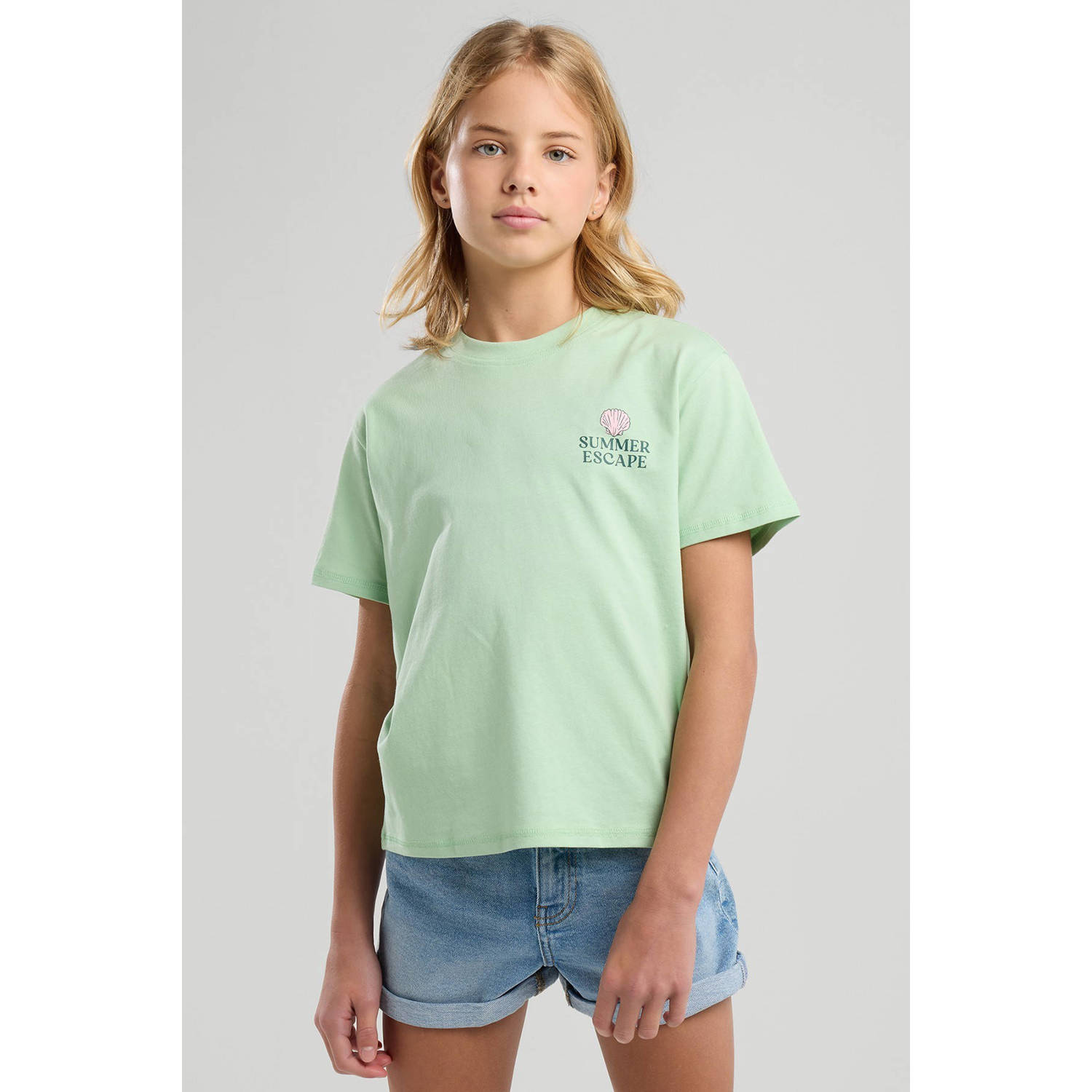America Today T-shirt lichtgroen