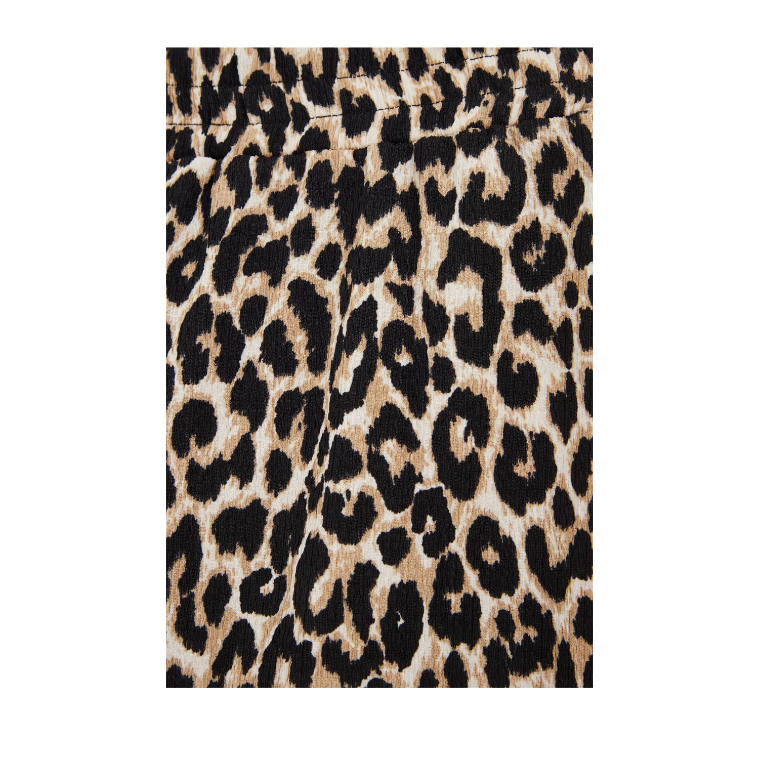 WE Fashion loose palazzo broek beige zwart