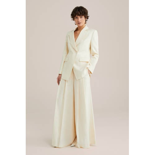 WE STUDIO extra wide leg broek ecru afbeelding