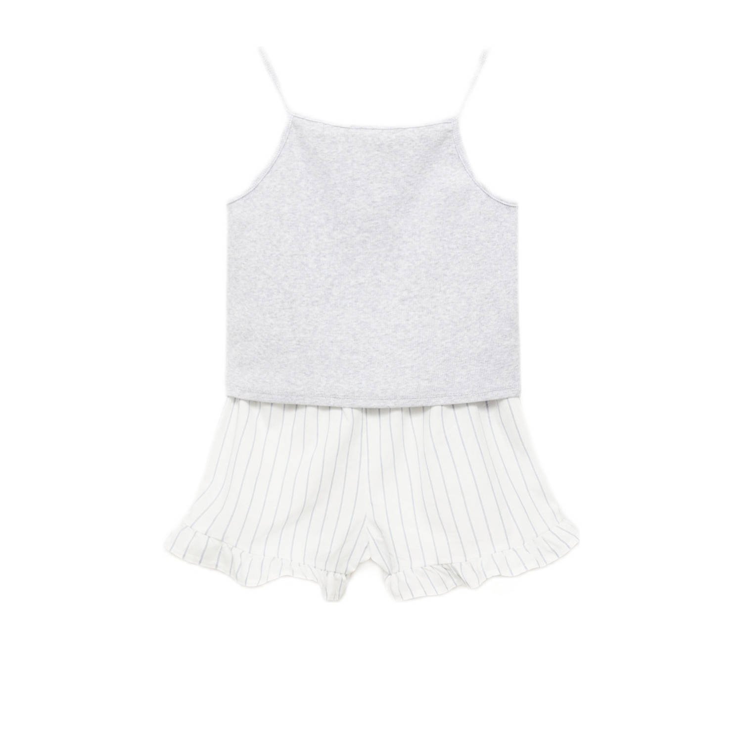 Mango Kids shortama lichtgrijs ecru