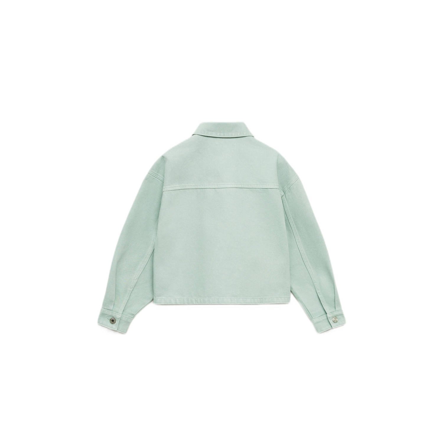 Mango Kids denim spijkerjas mintgroen
