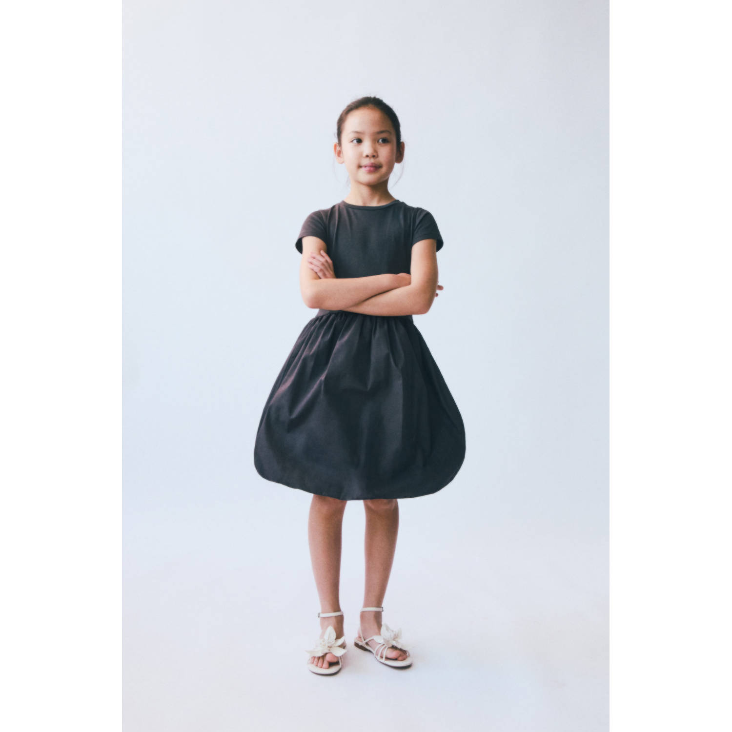 Mango Kids korte jurk antraciet
