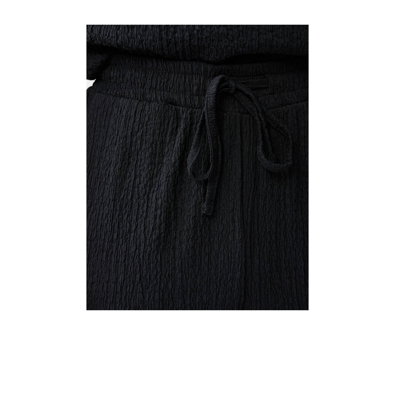 Shoeby wide leg high waist casual broek zwart