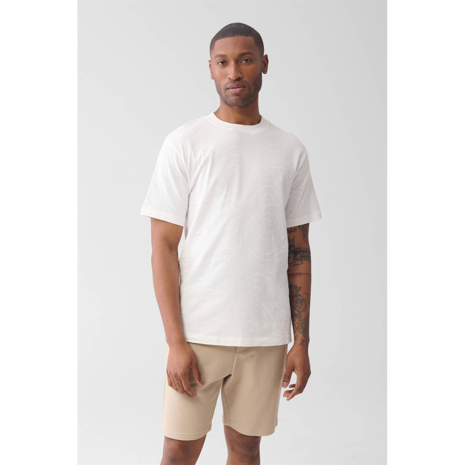 Shoeby T-shirt met textuur ecru