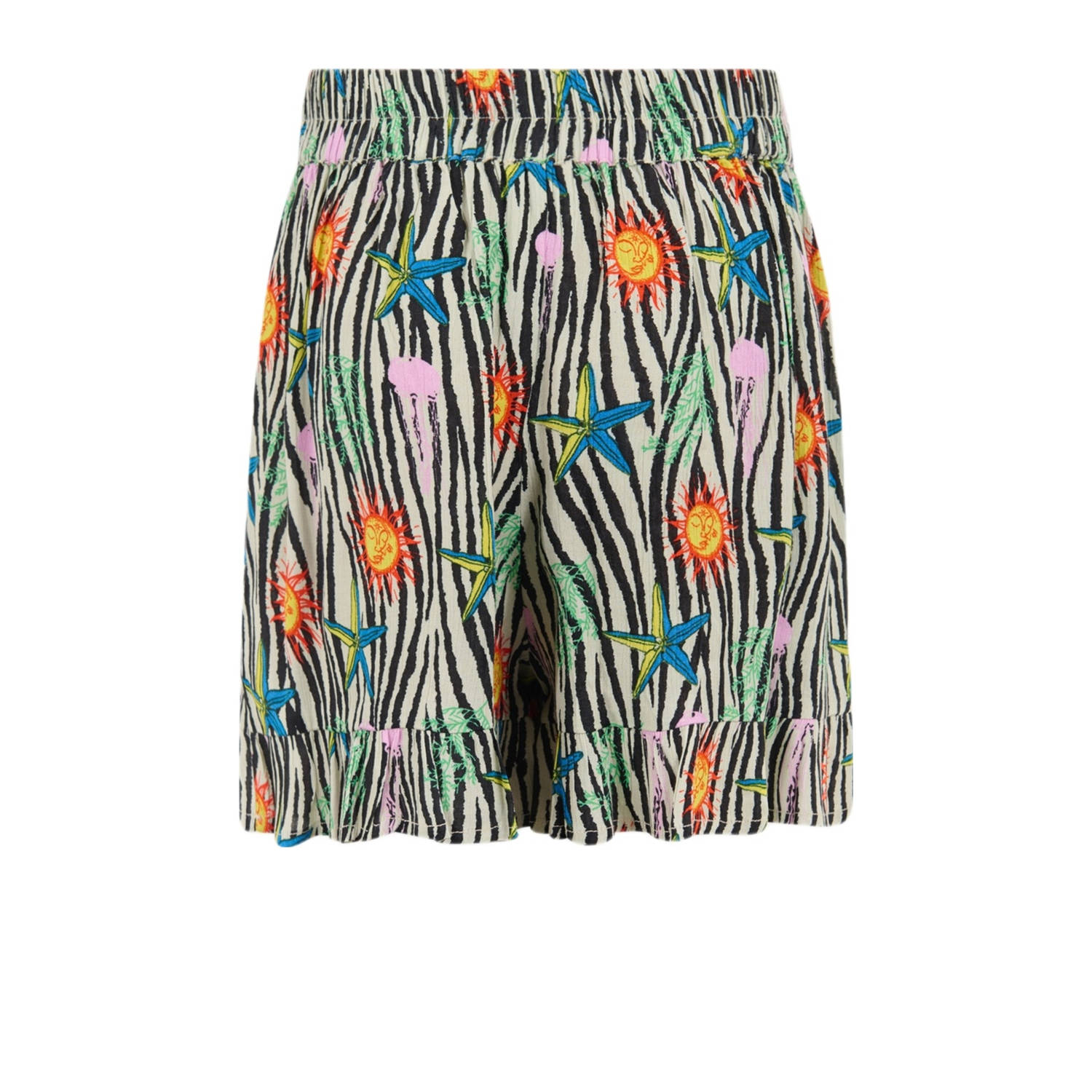 Shoeby skort ecru zwart multi