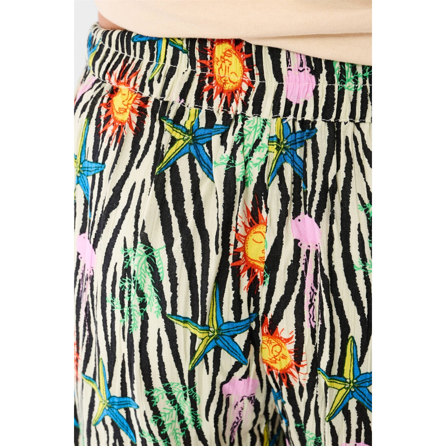 Shoeby skort ecru zwart multi