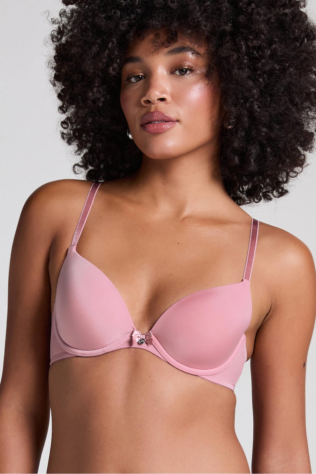 Hunkemöller voorgevormde T-shirt-bh met beugel Plunge oudroze