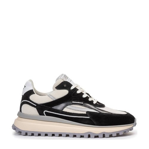 Floris van Bommel De Gripper 02.05 suède sneakers zwart/grijs afbeelding