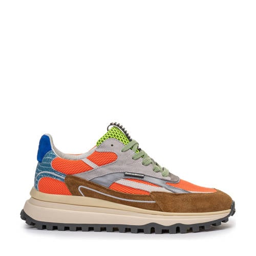 Floris van Bommel De Gripper 02.01 suède sneakers oranje afbeelding