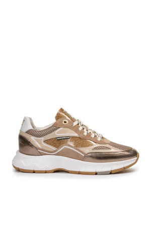 Daysi 01.12 leren sneakers met glitters brons