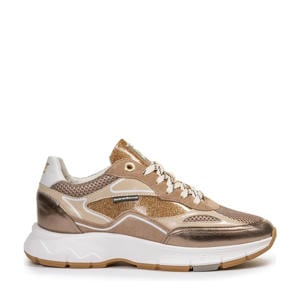 Daysi 01.12 leren sneakers met glitters brons