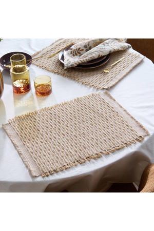placemat (33x48 cm) (set van 2) - naturel jute