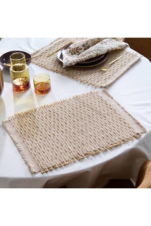 placemat (33x48 cm) (set van 2) - naturel jute