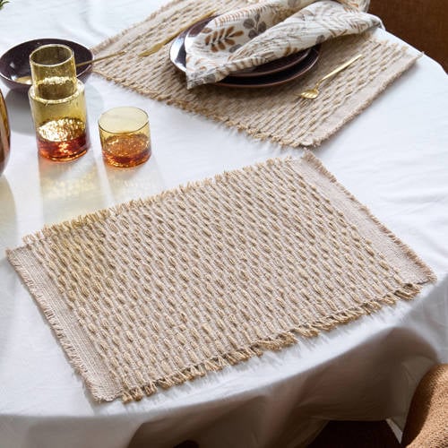 NOUS Living placemat (33x48 cm) (set van 2) - naturel jute afbeelding
