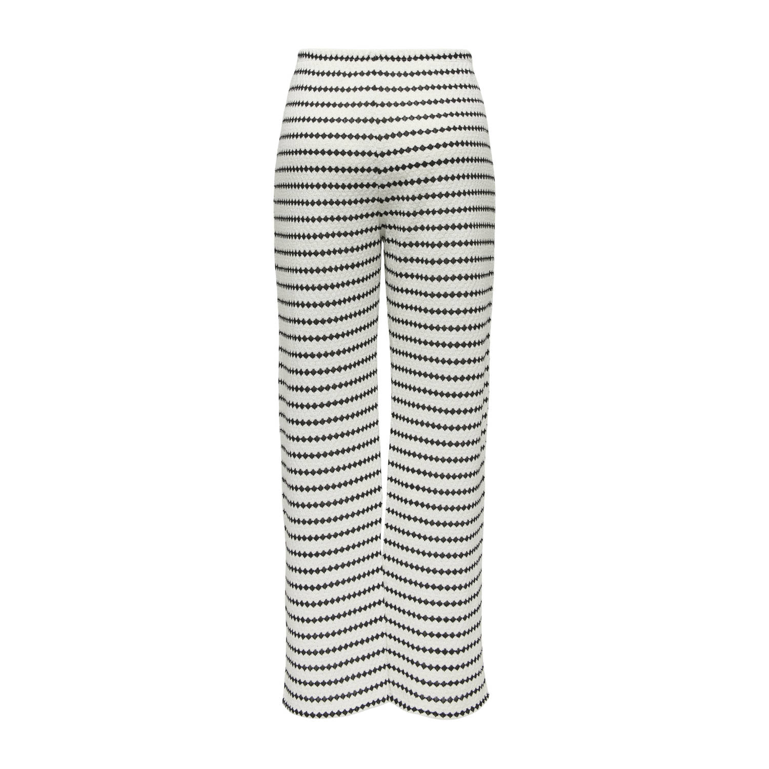 ONLY regular waist casual broek wit gebreid
