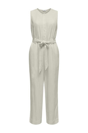 linnen regular jumpsuit beige