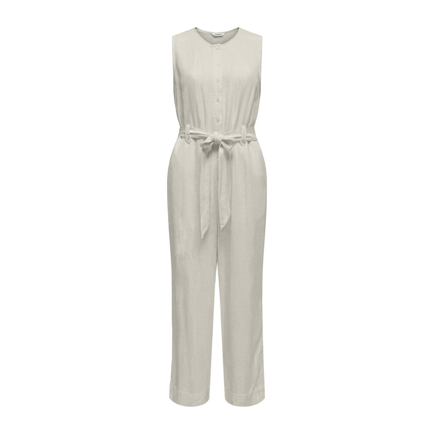 ONLY linnen regular jumpsuit beige