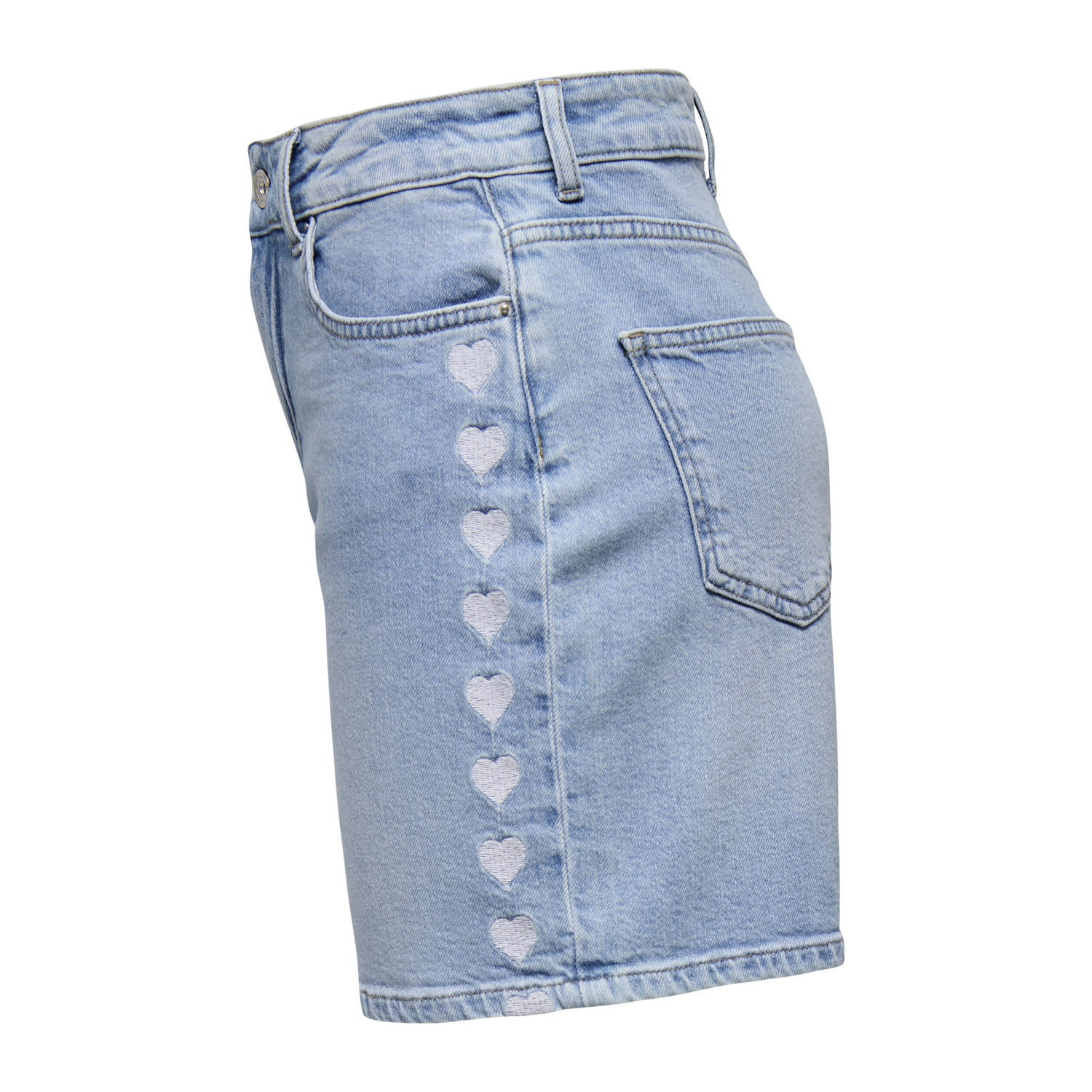 ONLY denim regular waist denim short light blue denim