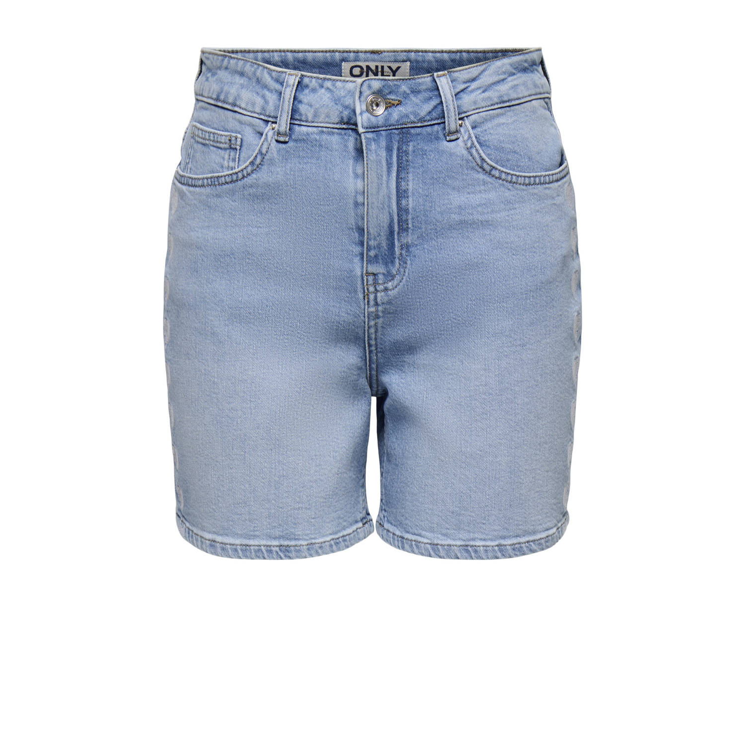 ONLY denim regular waist denim short light blue denim