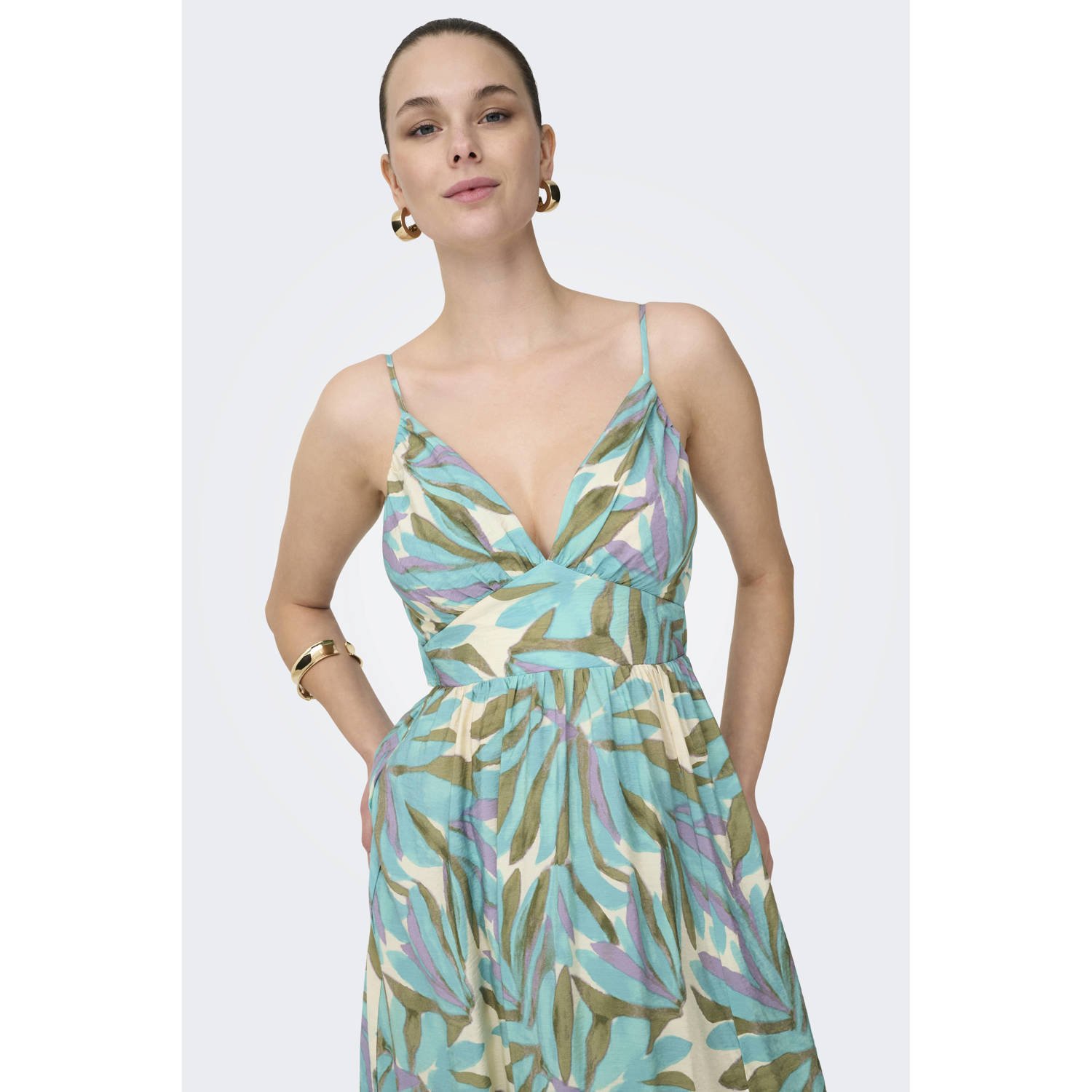 ONLY maxi jurk blauw
