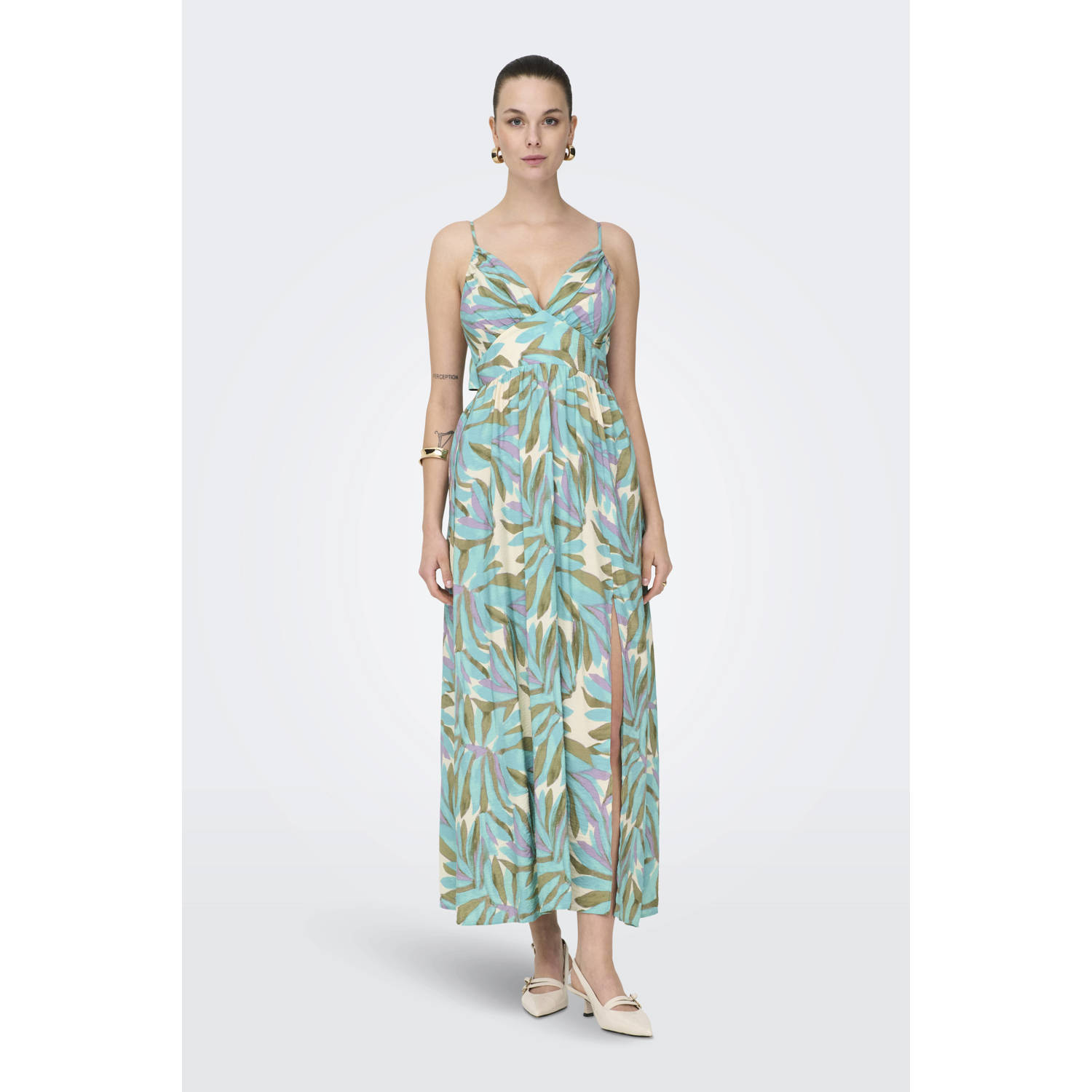 ONLY maxi jurk blauw