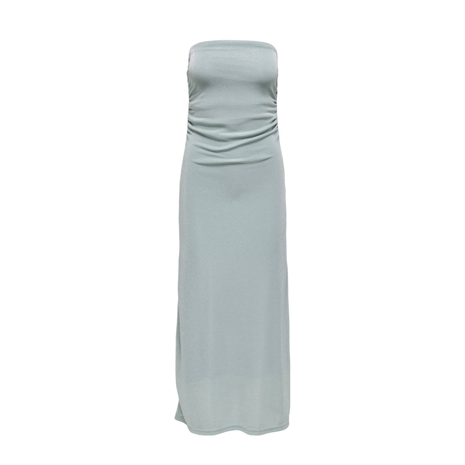 ONLY maxi jurk met lurex lichtblauw