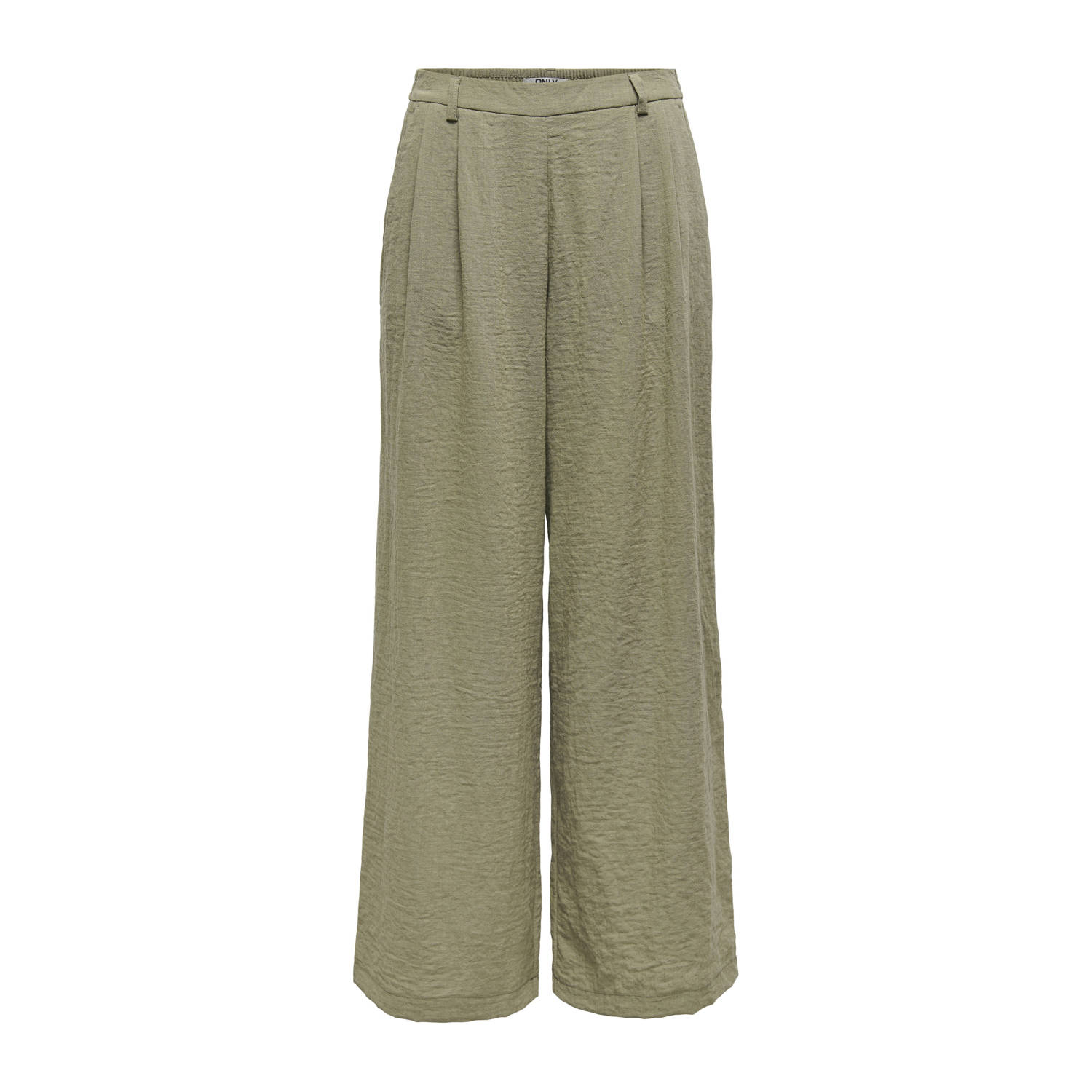 ONLY wide leg regular waist casual broek kaki