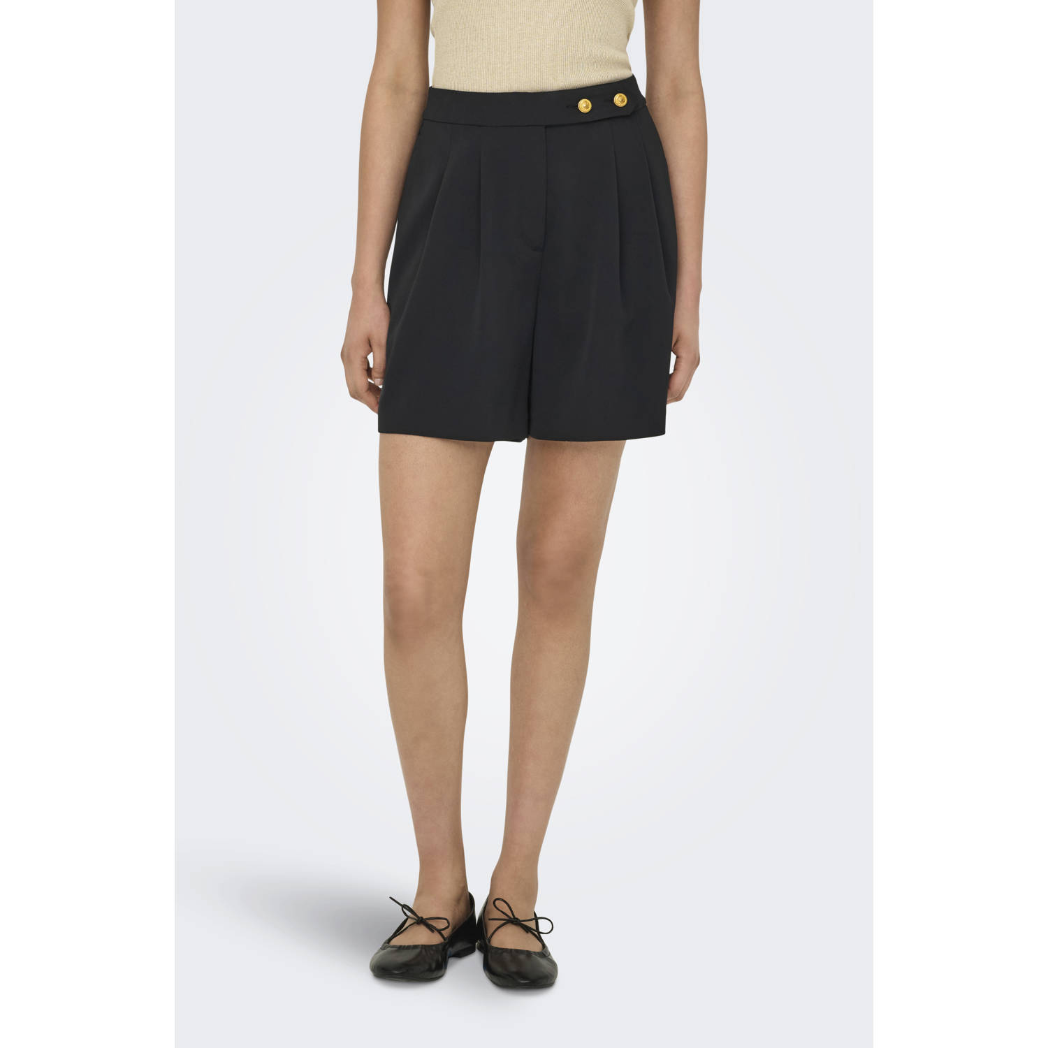 ONLY high waist casual short zwart