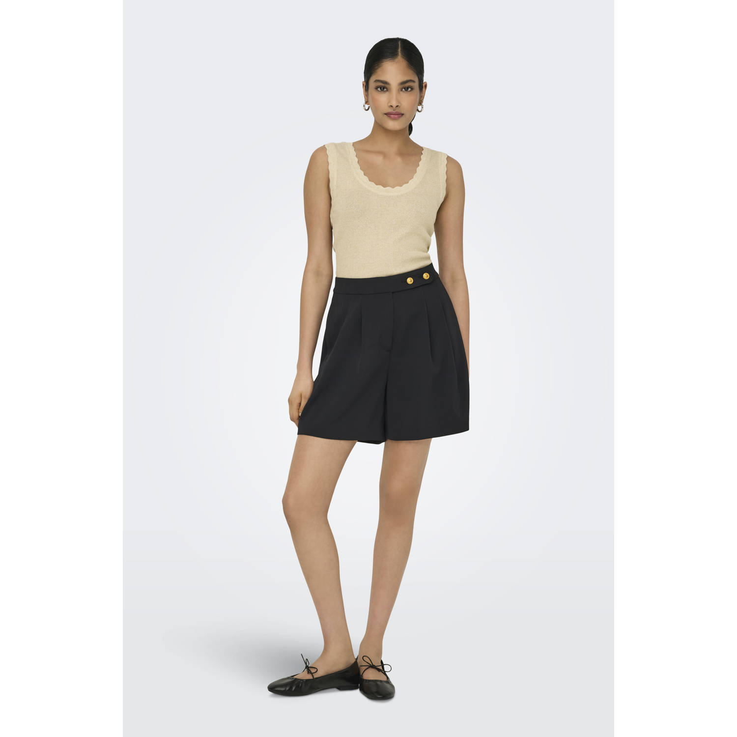 ONLY high waist casual short zwart