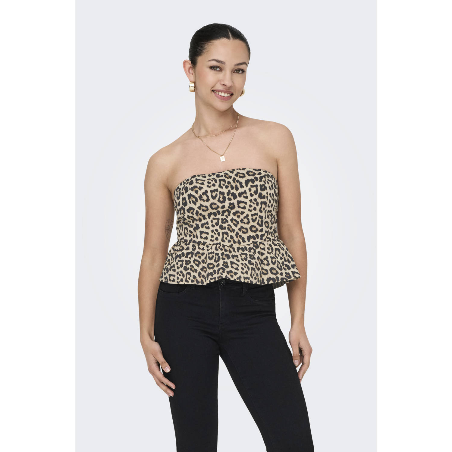 ONLY strapless top bruin