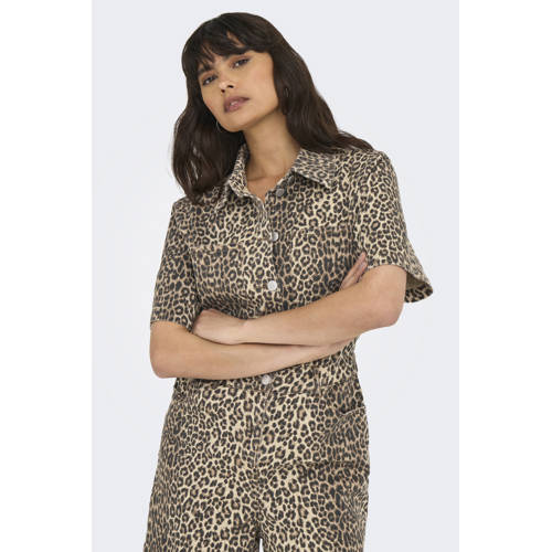 ONLY bruin regular playsuit afbeelding