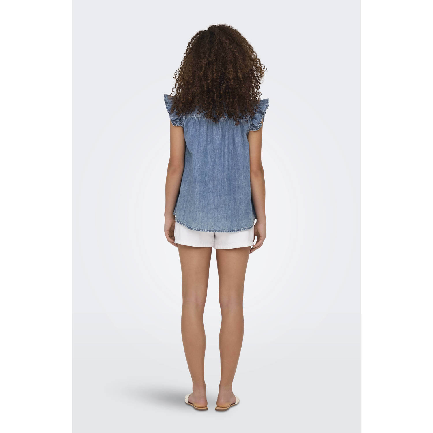 ONLY blouse medium blue denim