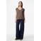 PIECES top met lurex donkerbruin/goud