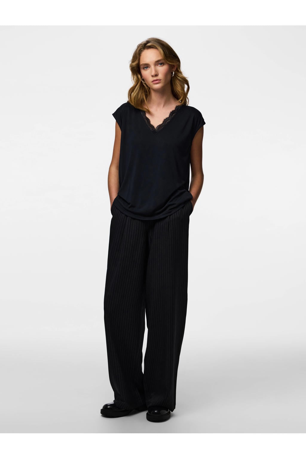 PIECES T-shirt zwart