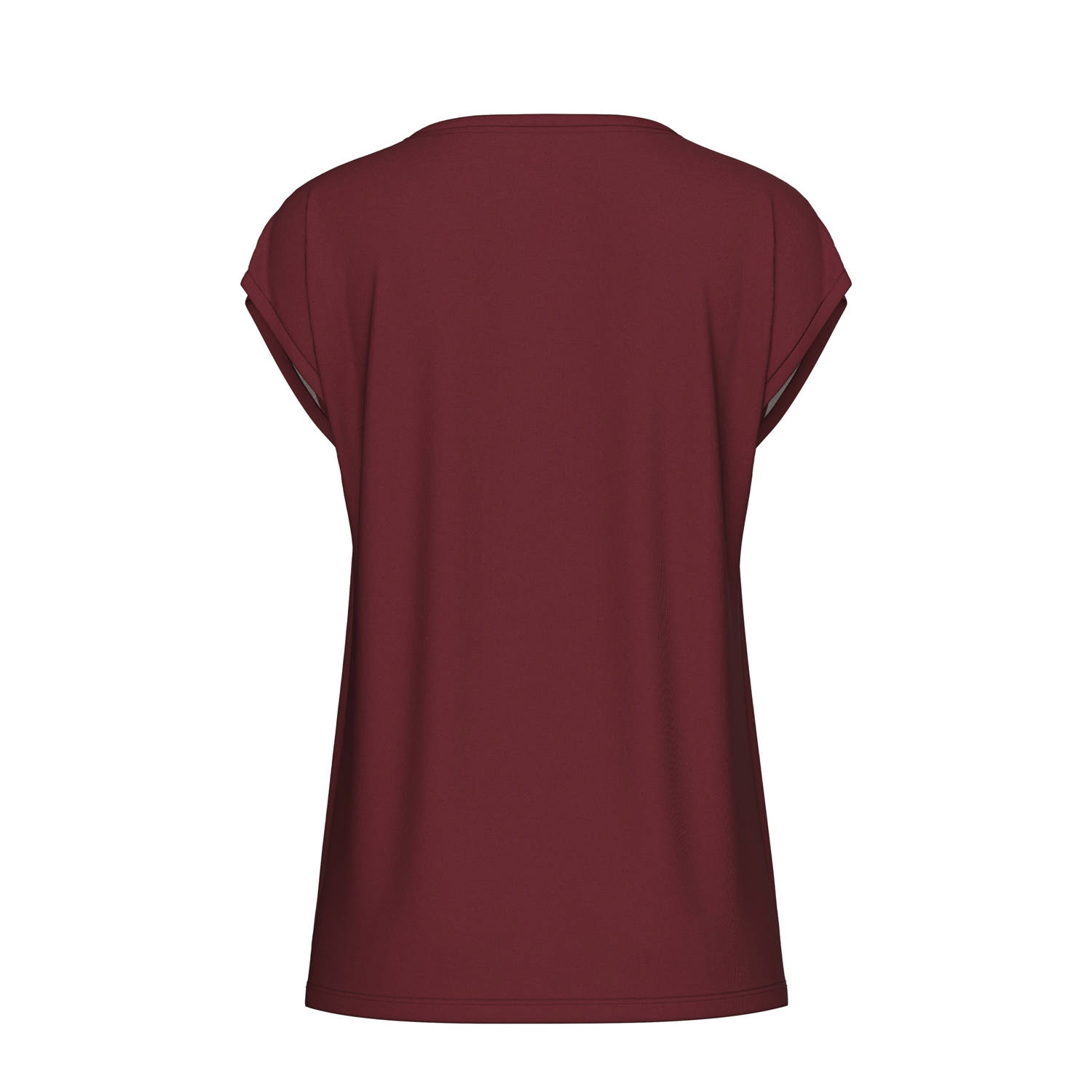 PIECES T-shirt donkerrood