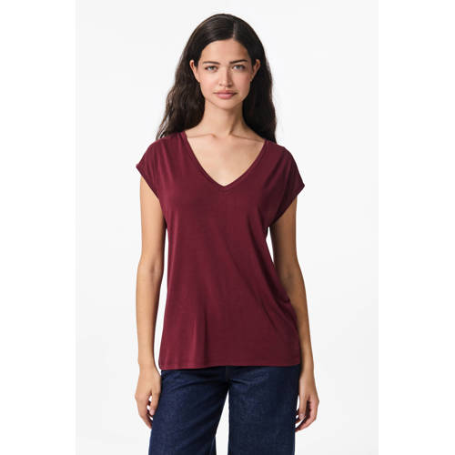 PIECES T-shirt donkerrood afbeelding